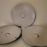 Set of 3 enameled lampshades
