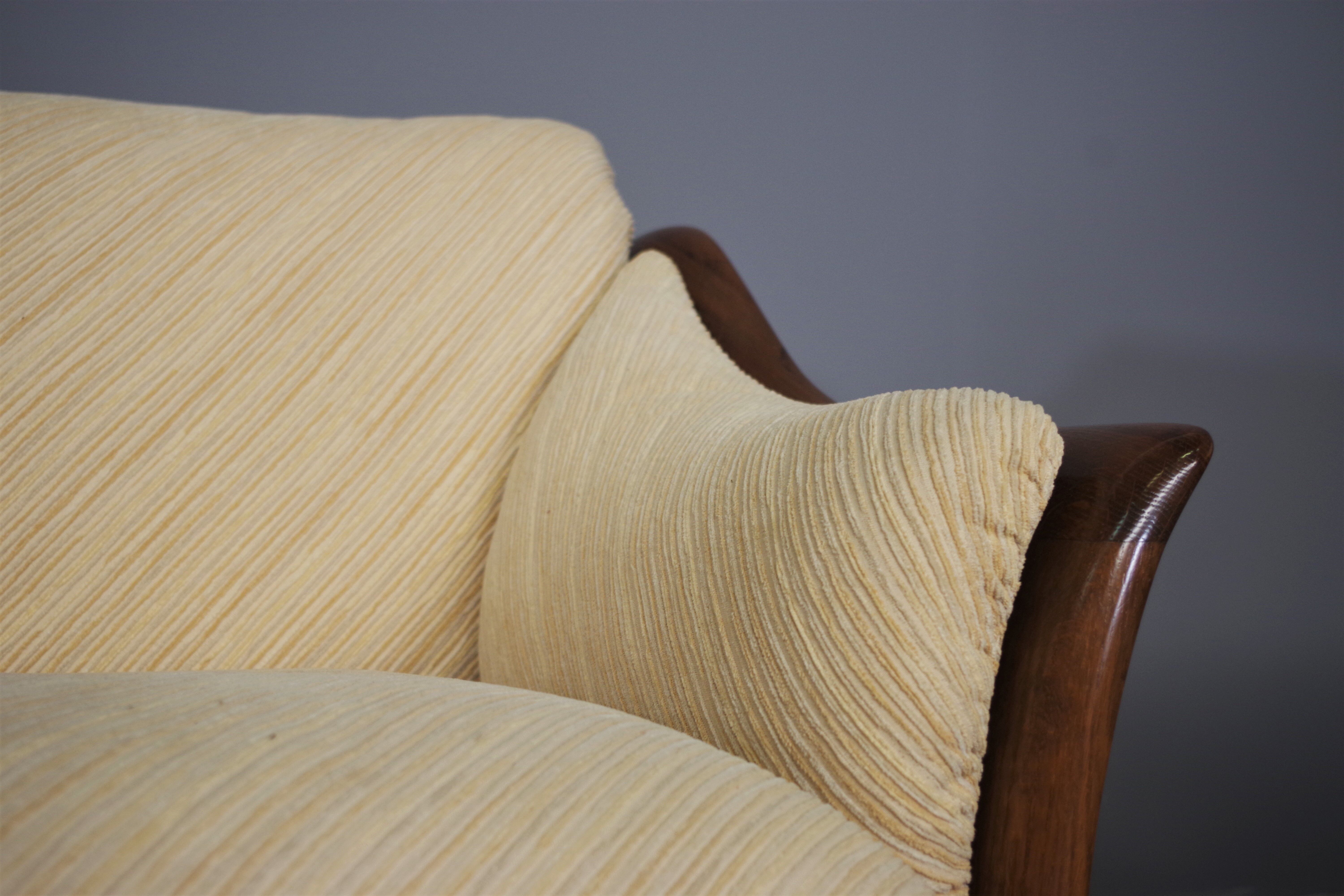 Wooden sofa and armchairs by Mobil Girgi, 70s. Set of 3