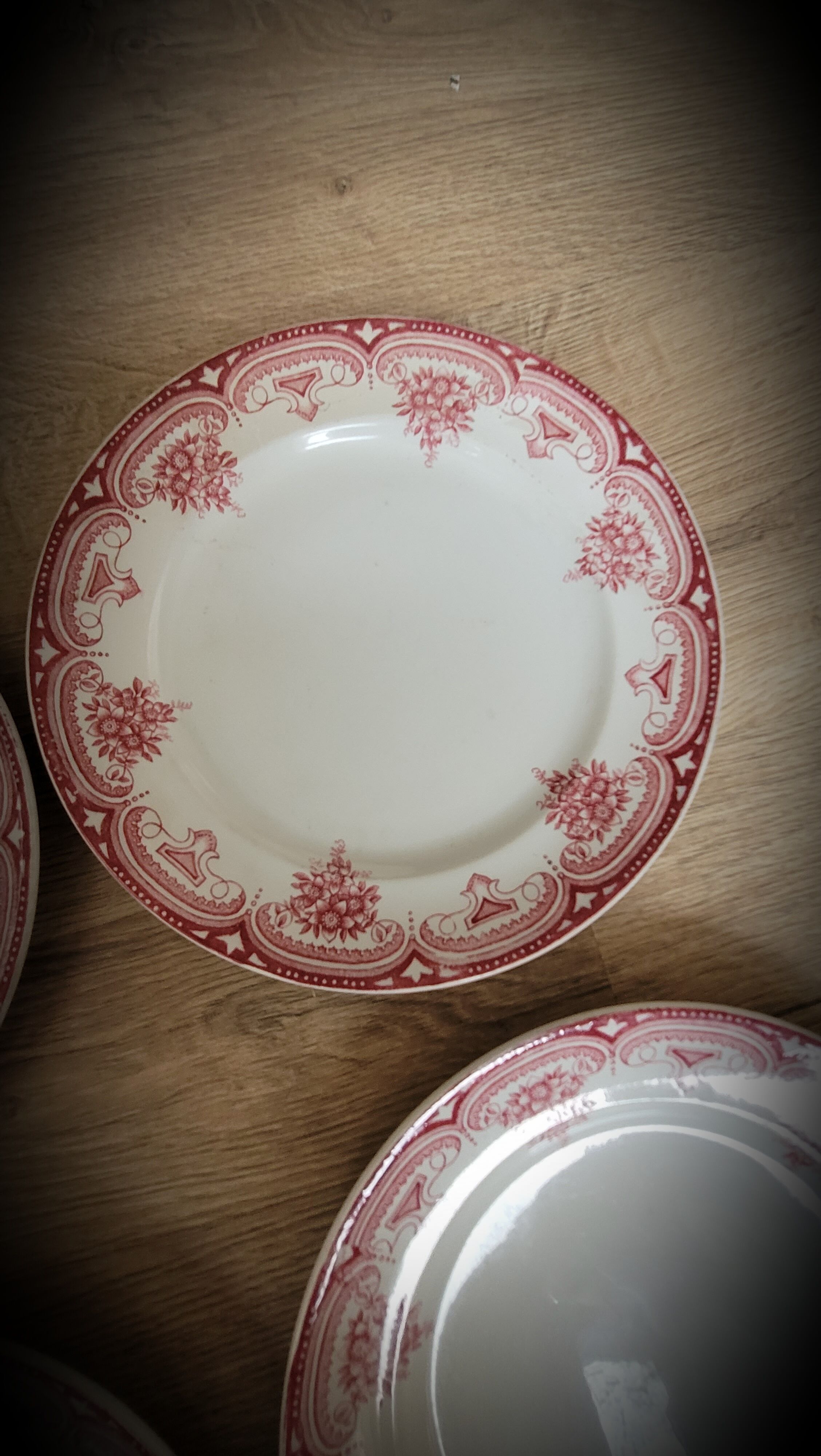 4 flat plates Narcissus