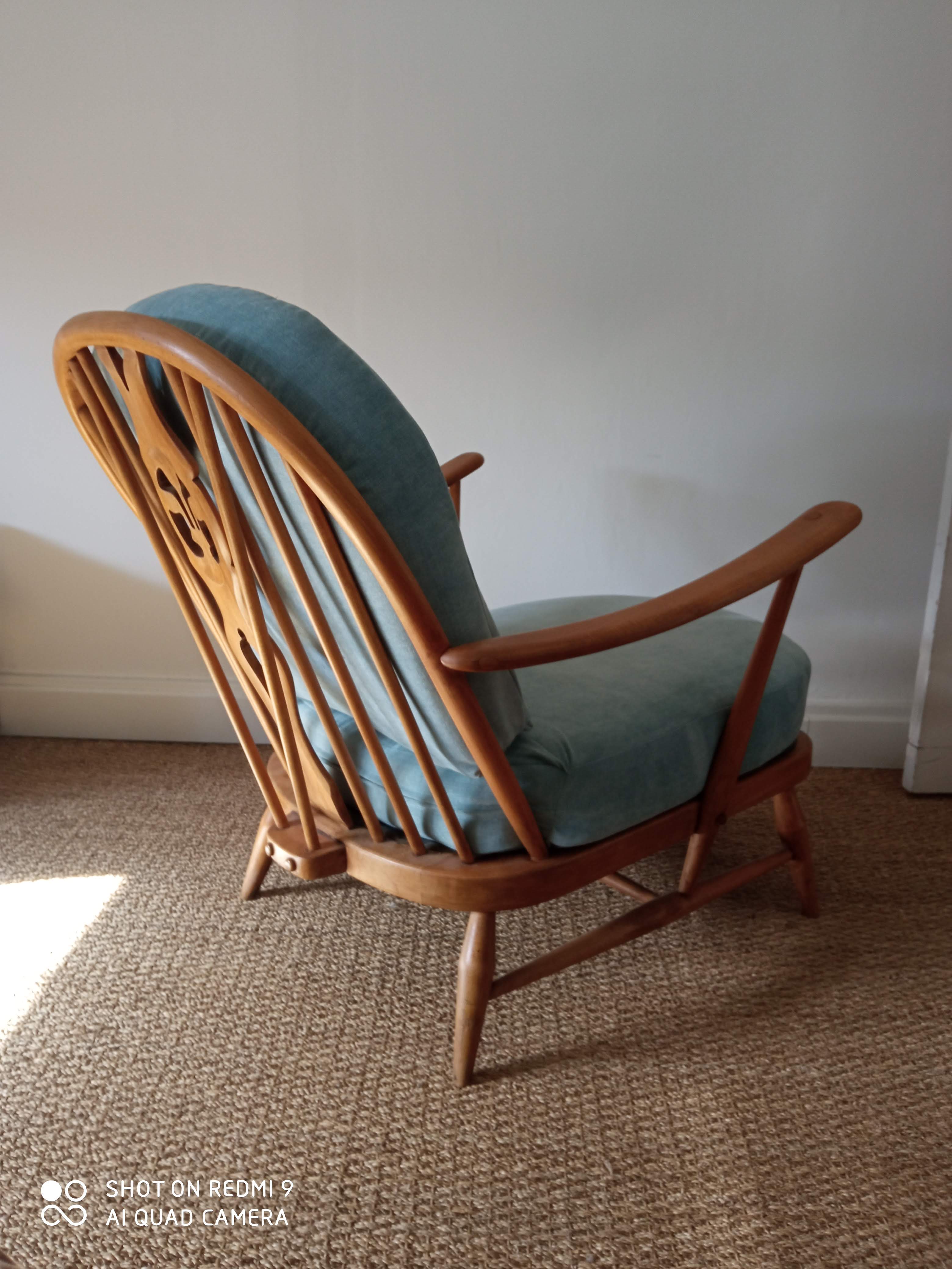Vintage Ercol Windsor armchair in beech
