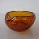 Amber Sommerso Murano Glass Ashtray, Italy, 1960s