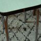 Tabouret formica vintage vert d'eau