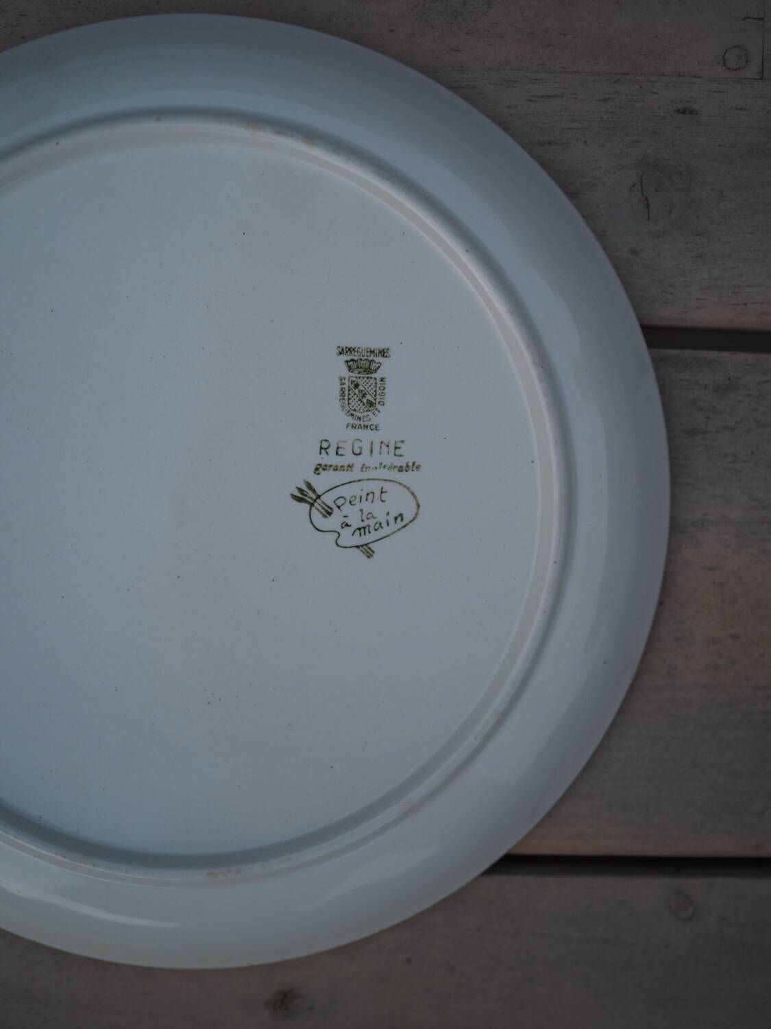 9 Sarreguemines plates, Régine model (Rare)