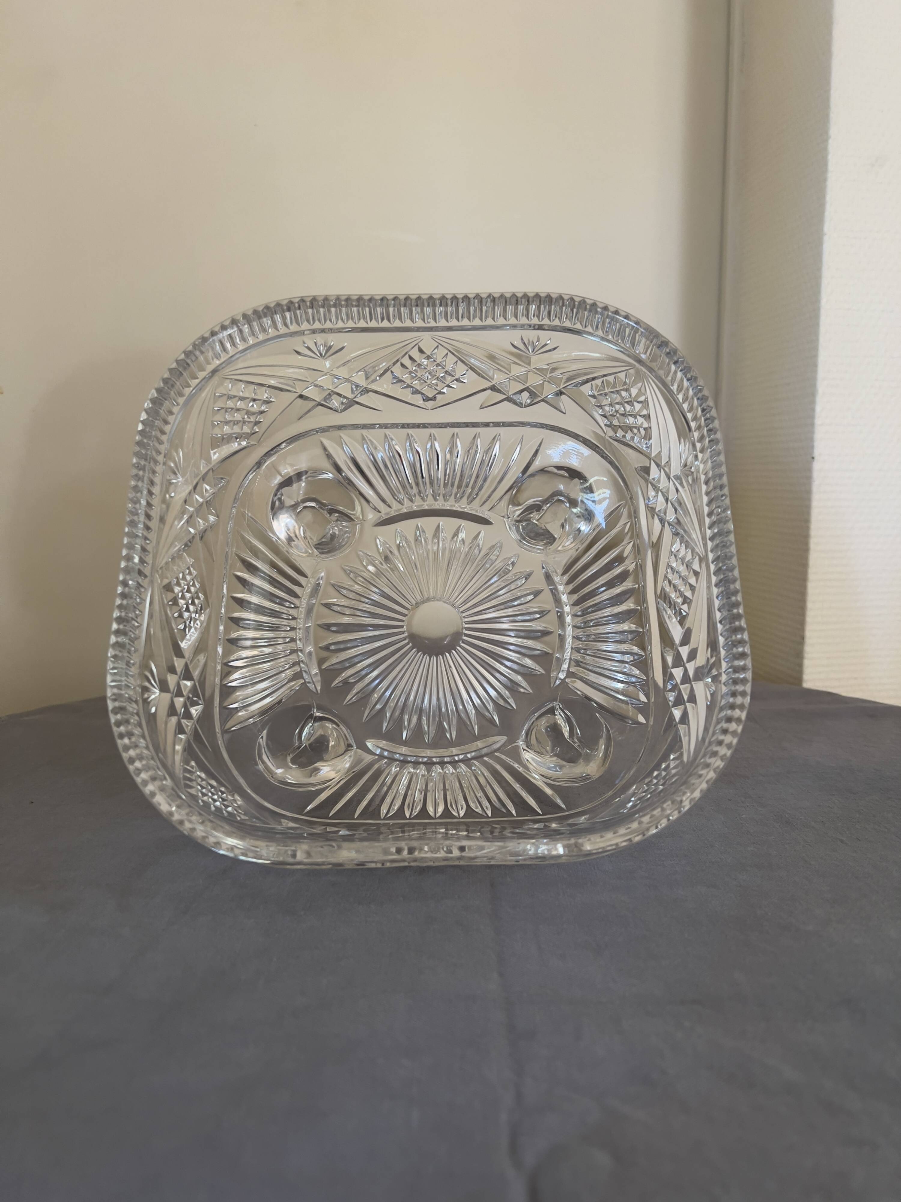 1950s crystal fruit bowl