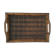 Wooden and rattan tray