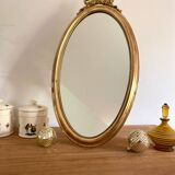 Miroir ovale sur pied du XIXe siècle