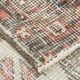 Tapis vintage turc fait main à décor de médaillon vert et beige