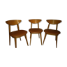 Set de 3 chaises scandinaves
