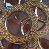 12 Digoin Saarguemines 70's compartment plates