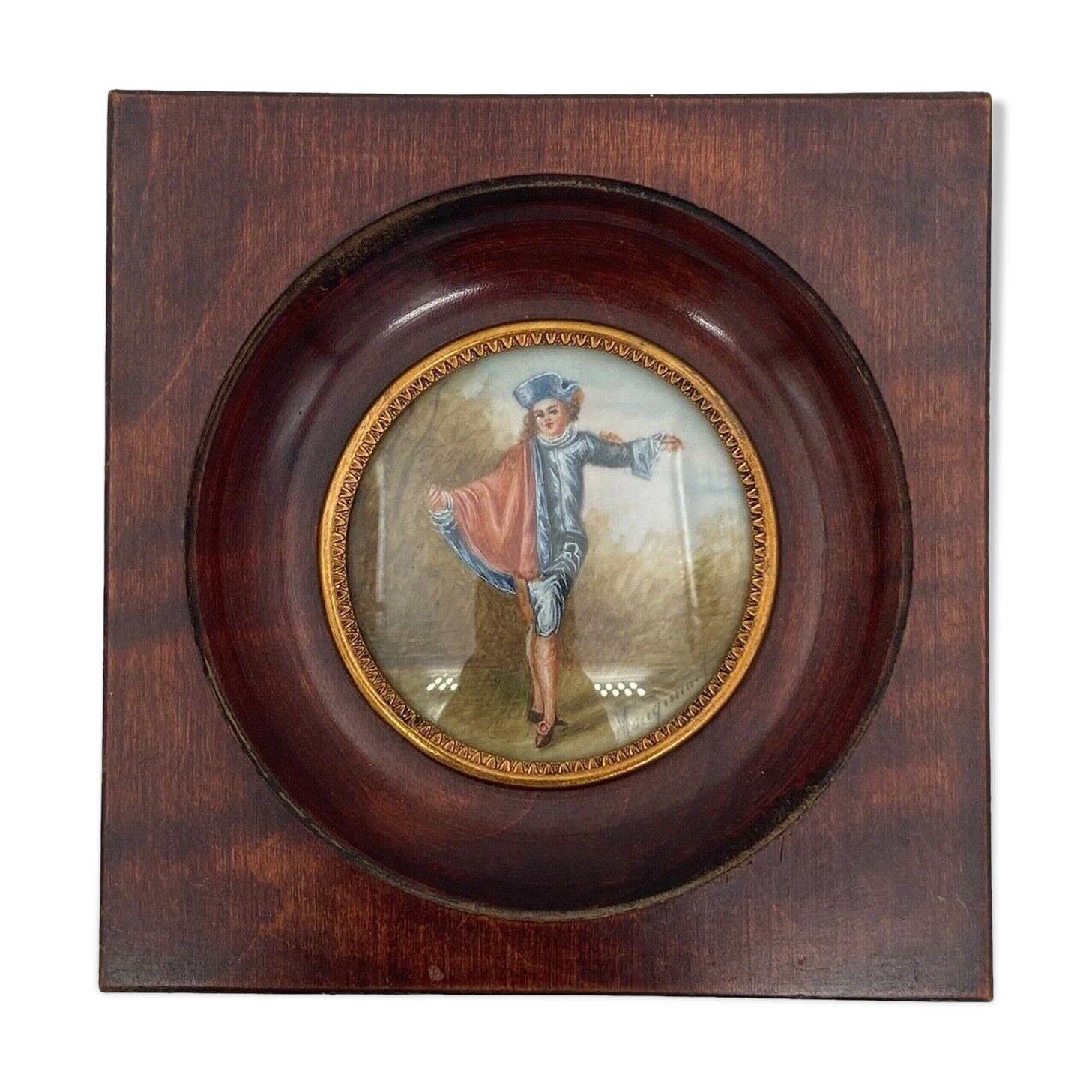 Miniature par marguerite signature a identifier jeune homme en costume