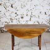Louis Philippe turned wood drop-leaf table
