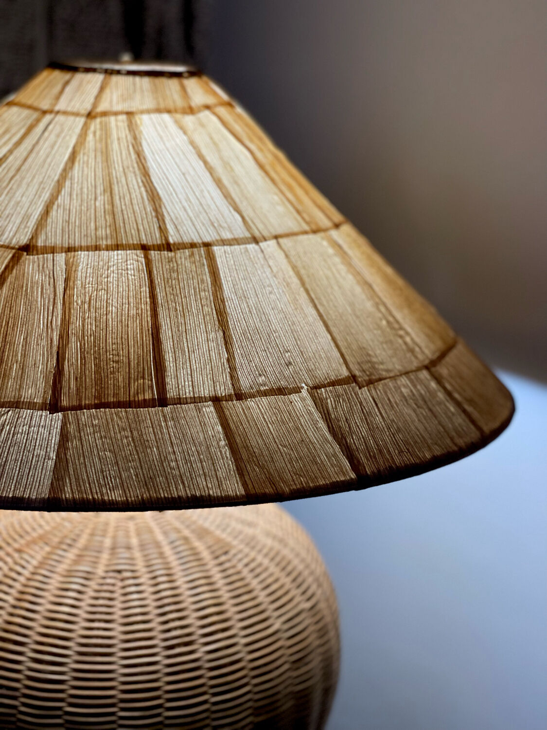 Rattan lamp 1970