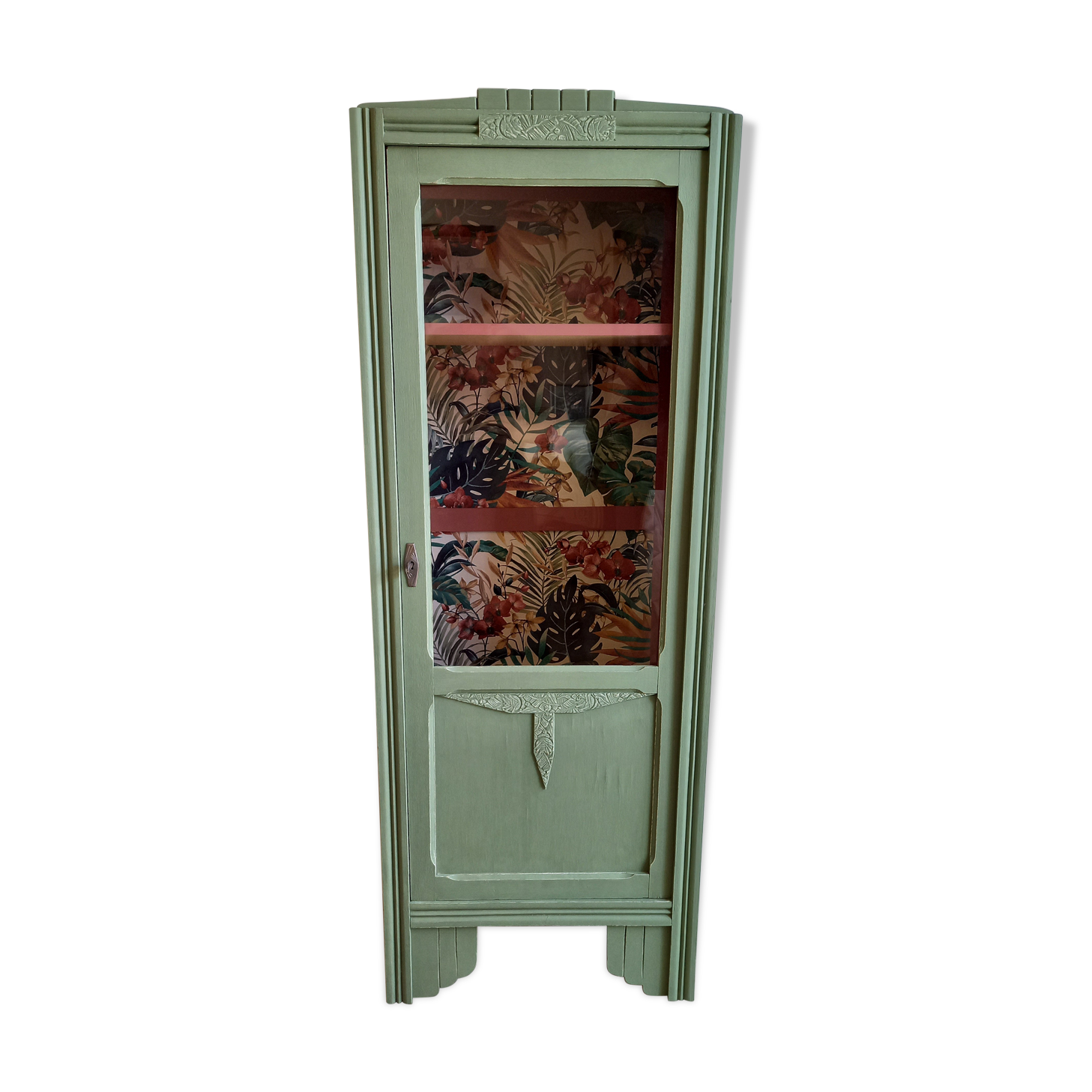 Patinated Art Deco style showcase