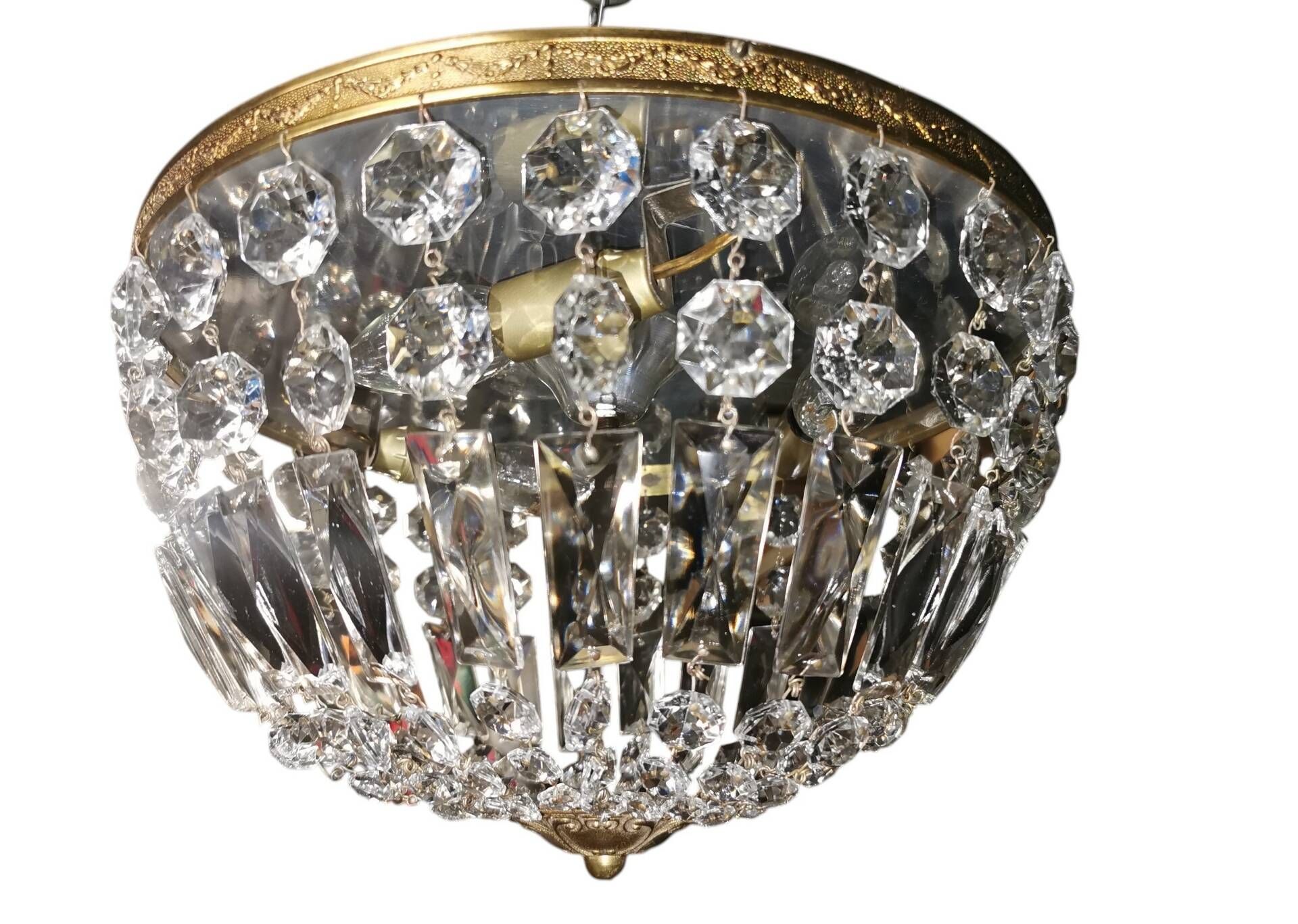 Crystal basket chandelier