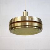 Golden vintage brass lamp: 1970s Scandinavian Mid-Century Modern