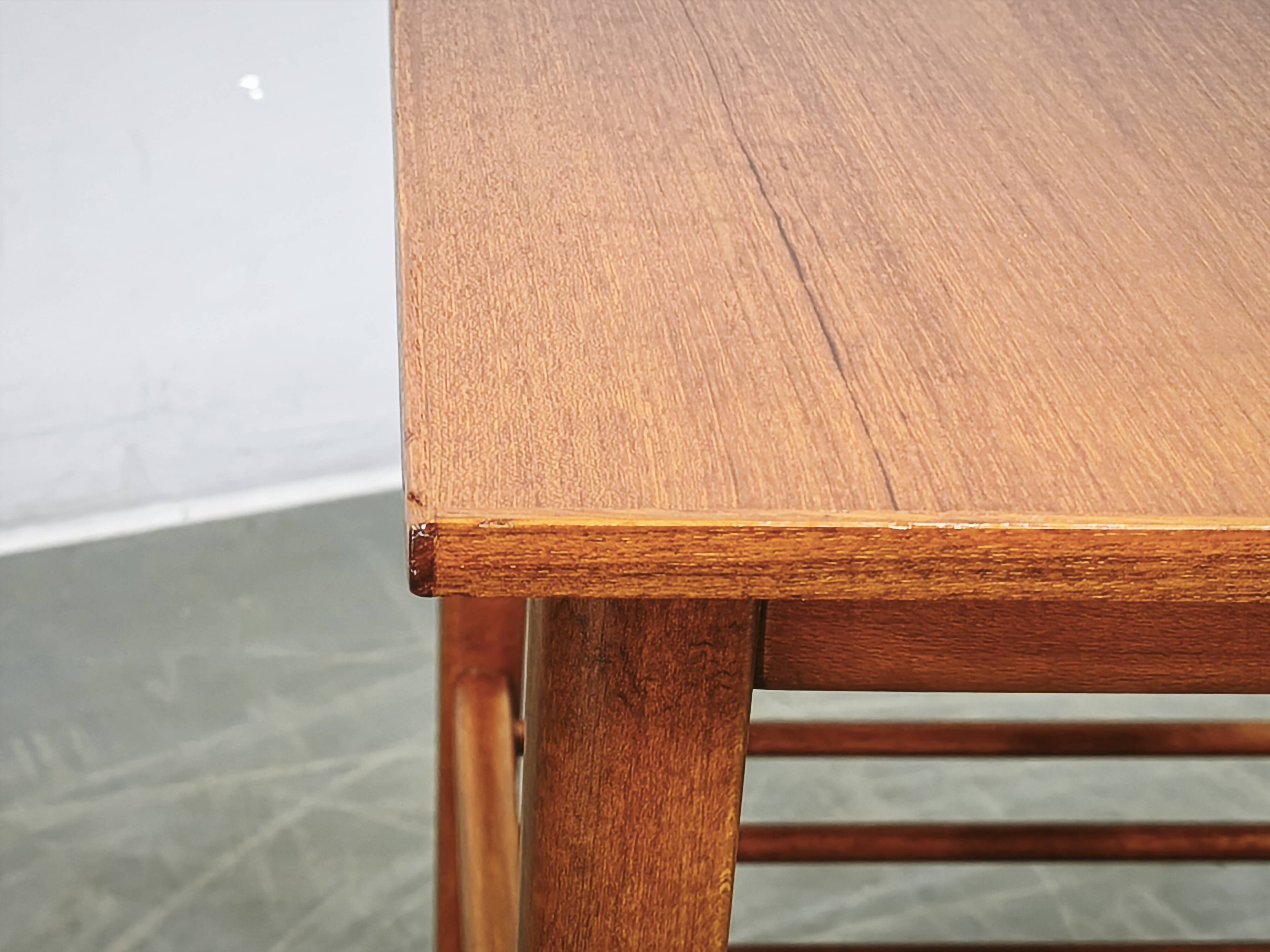 1960s Danish Modern Teak Serving Cart on Wheels