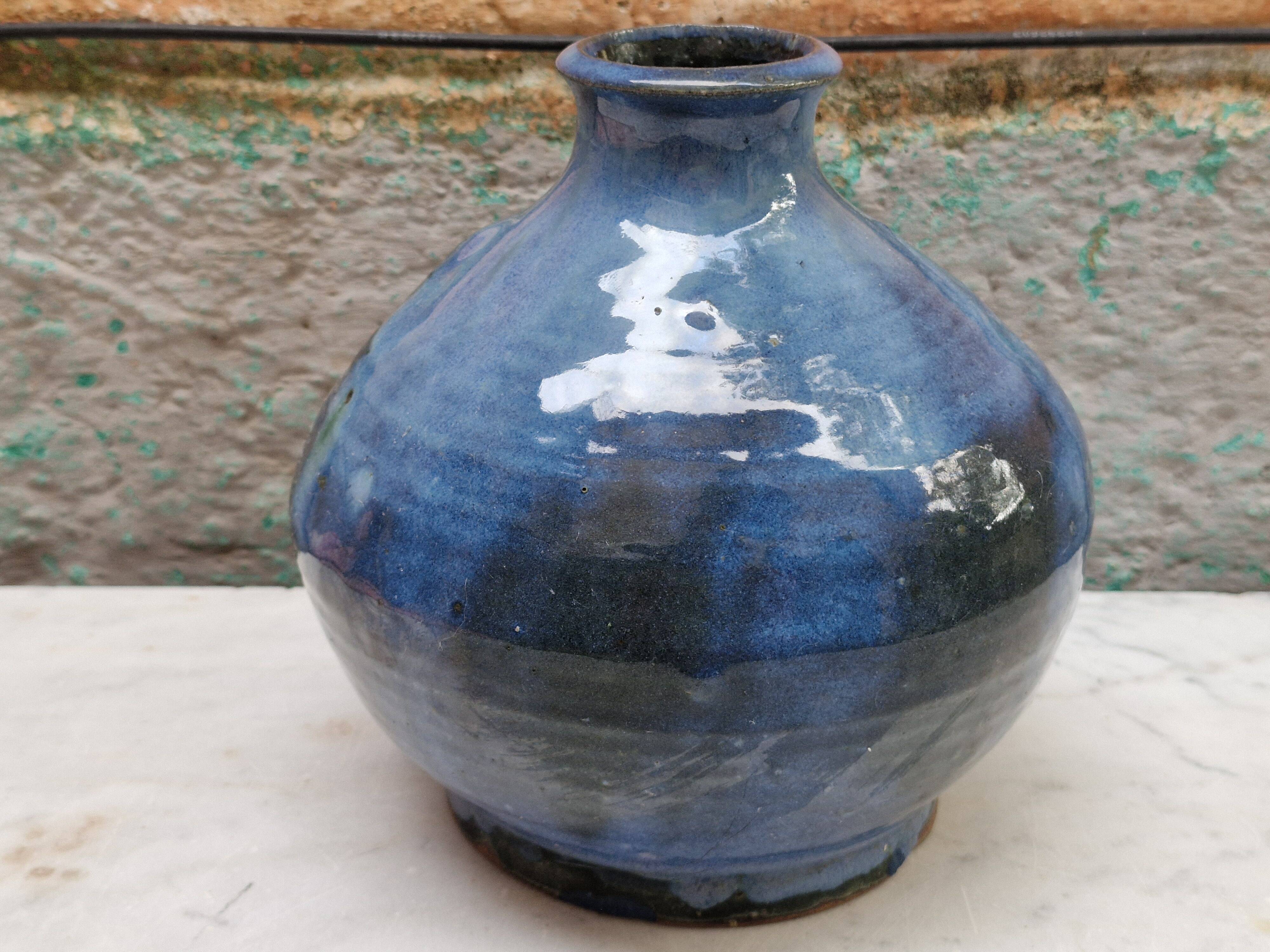 Vintage glazed ceramic vase Signed Z Karbowski