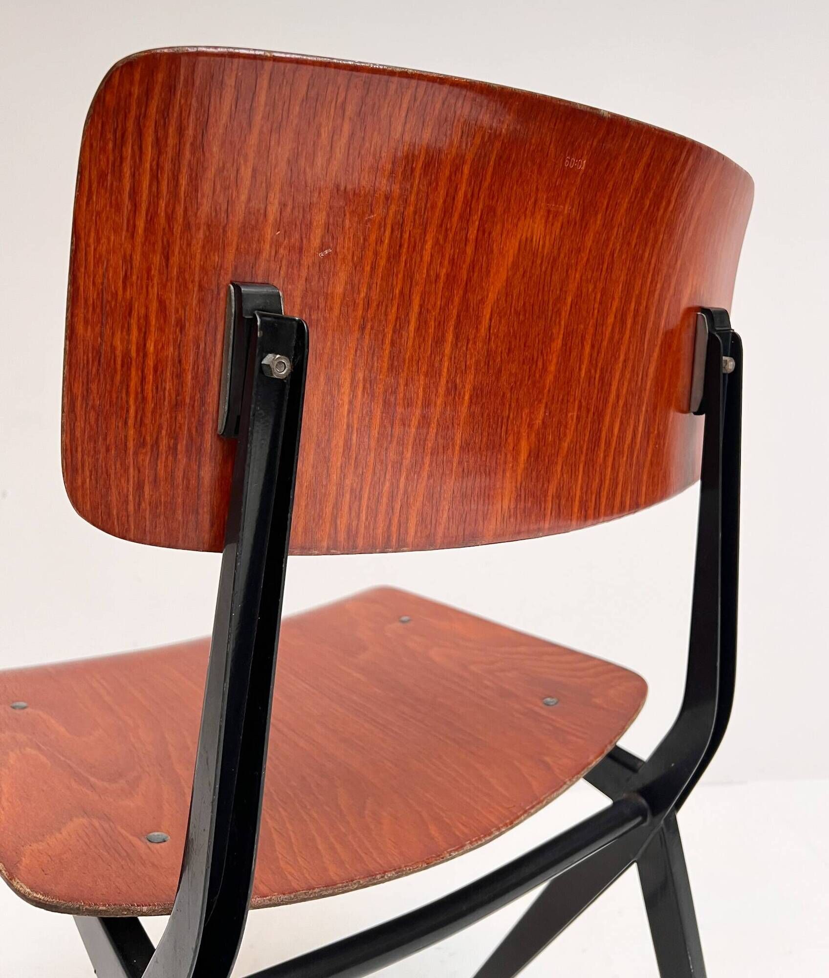 Set of 4 school chairs by Ynske Kooistra for Marko Holland, 1960s.