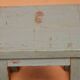 Antique Burmese teak bedside table with original blue patina