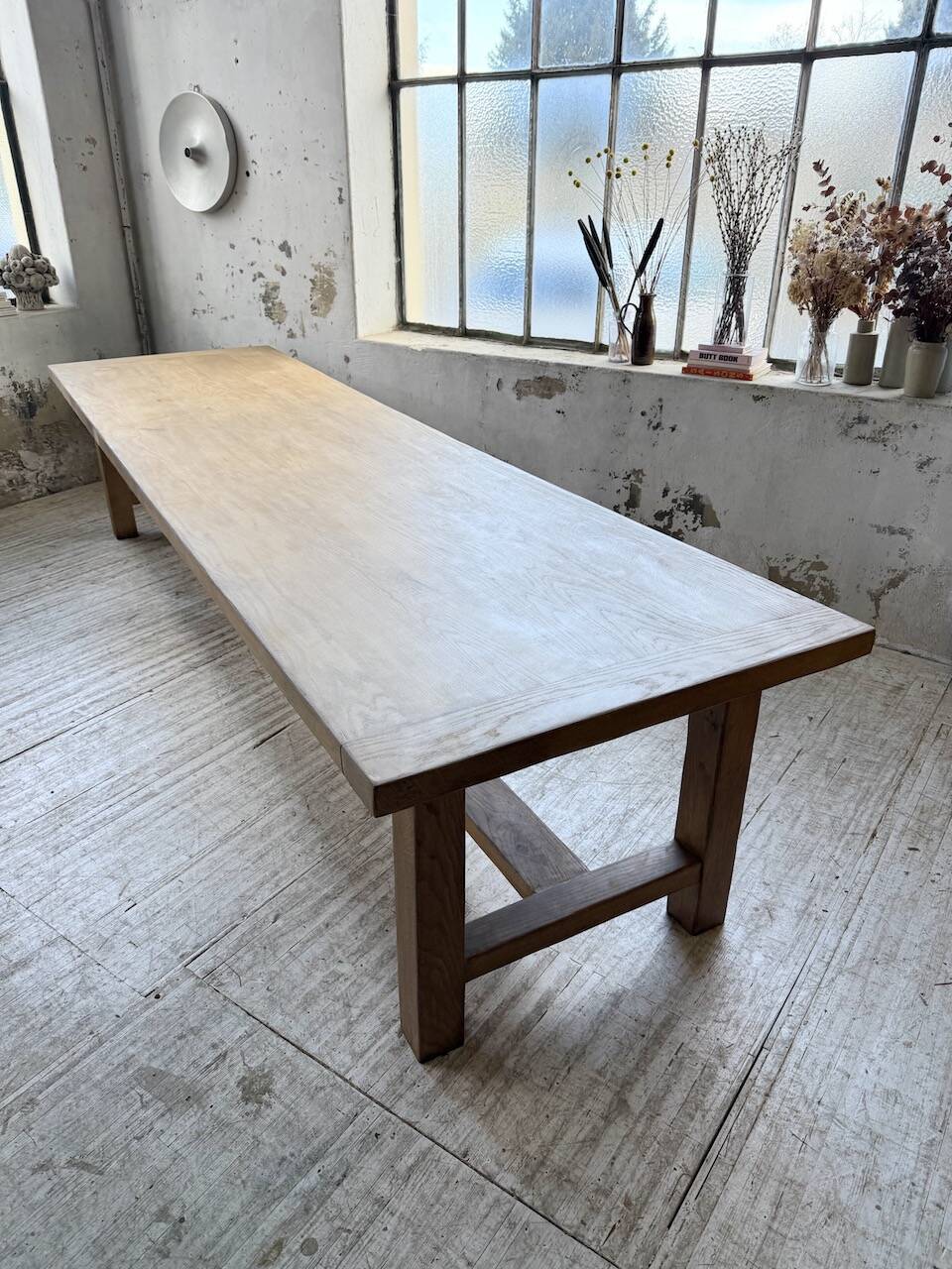 XXL solid oak farmhouse table 3.5m