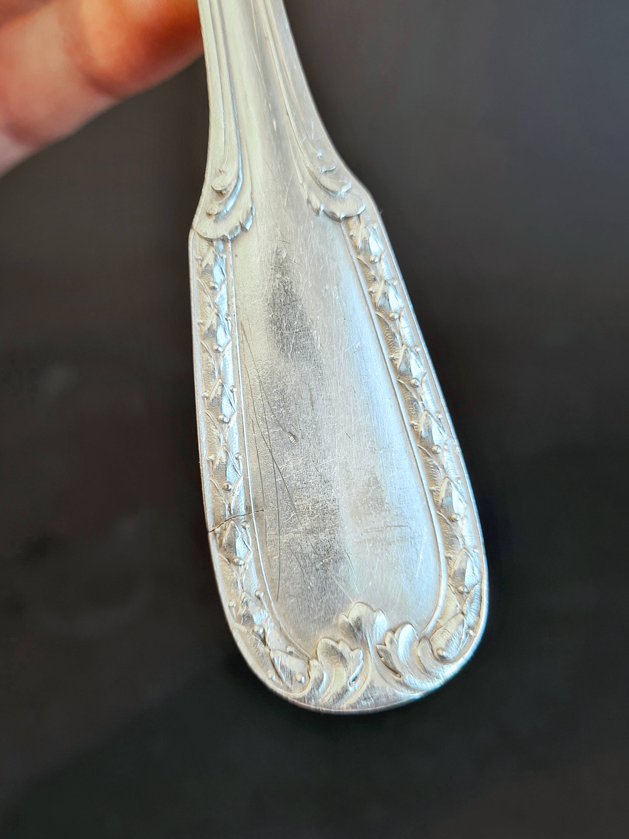 Elegant silver metal serving duo – Boulanger model - Ref 31