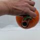 Beautiful Vintage Ceramic Orange-Shaped Carafe