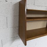 1950 solid oak wall shelf with invisible fixings