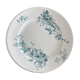 Round plate Longwy model Mignon – Antique earthenware with floral and bird decoration.