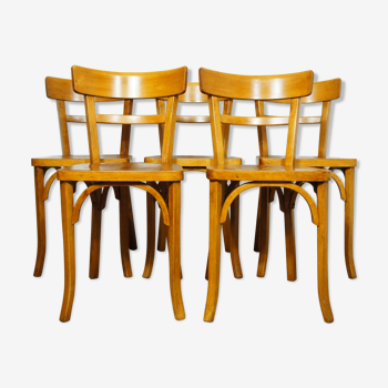 Set de 5 chaises bistrot Baumann 1960