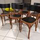 Suite de 6 chaises de bistrot Baumann années 1950
