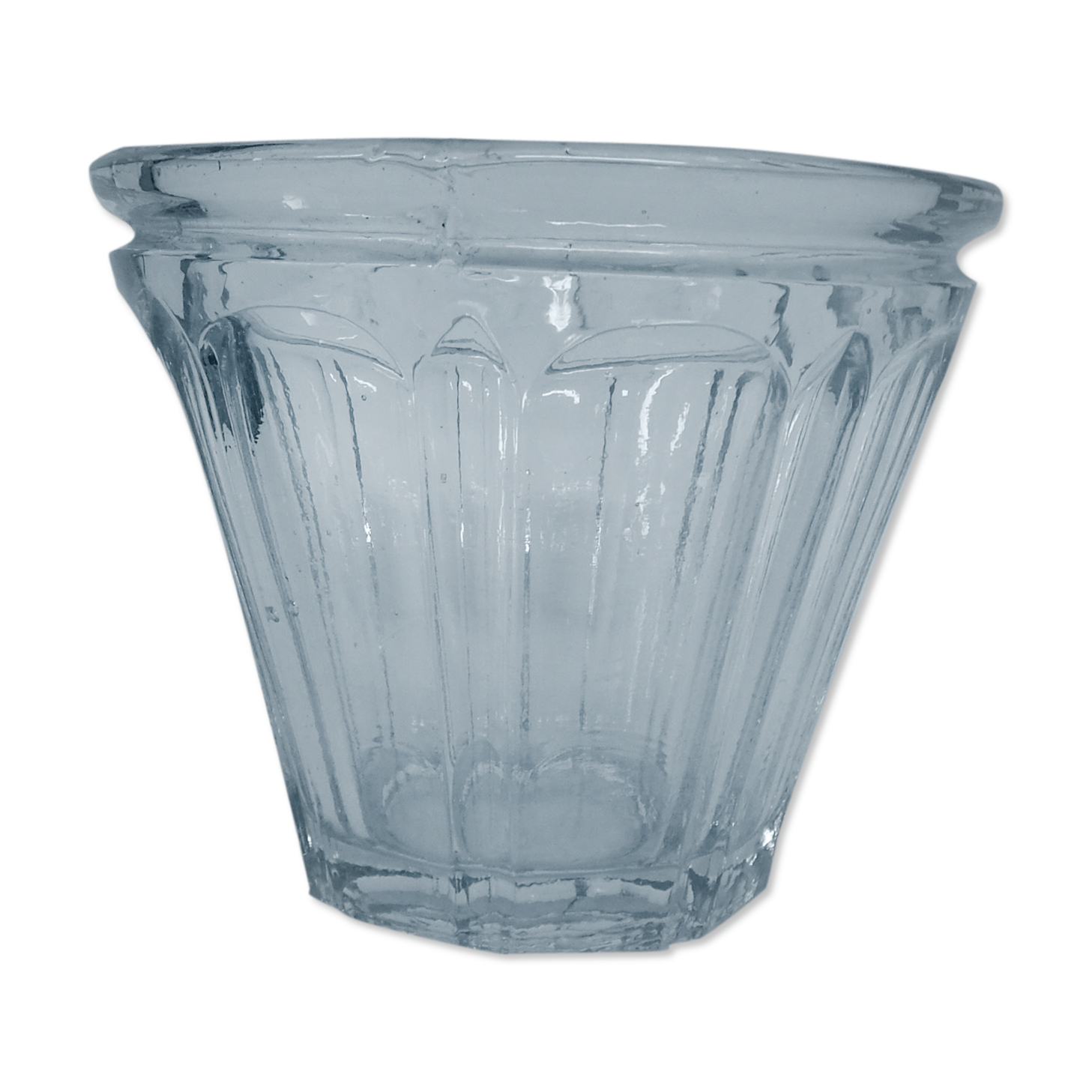 Jam jar in glass evased form