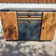 buffet Mado bois poncé et gris anthracite