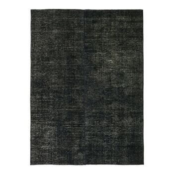 Hand-knotted persian antique 1970s 276 cm x 369 cm black wool carpet