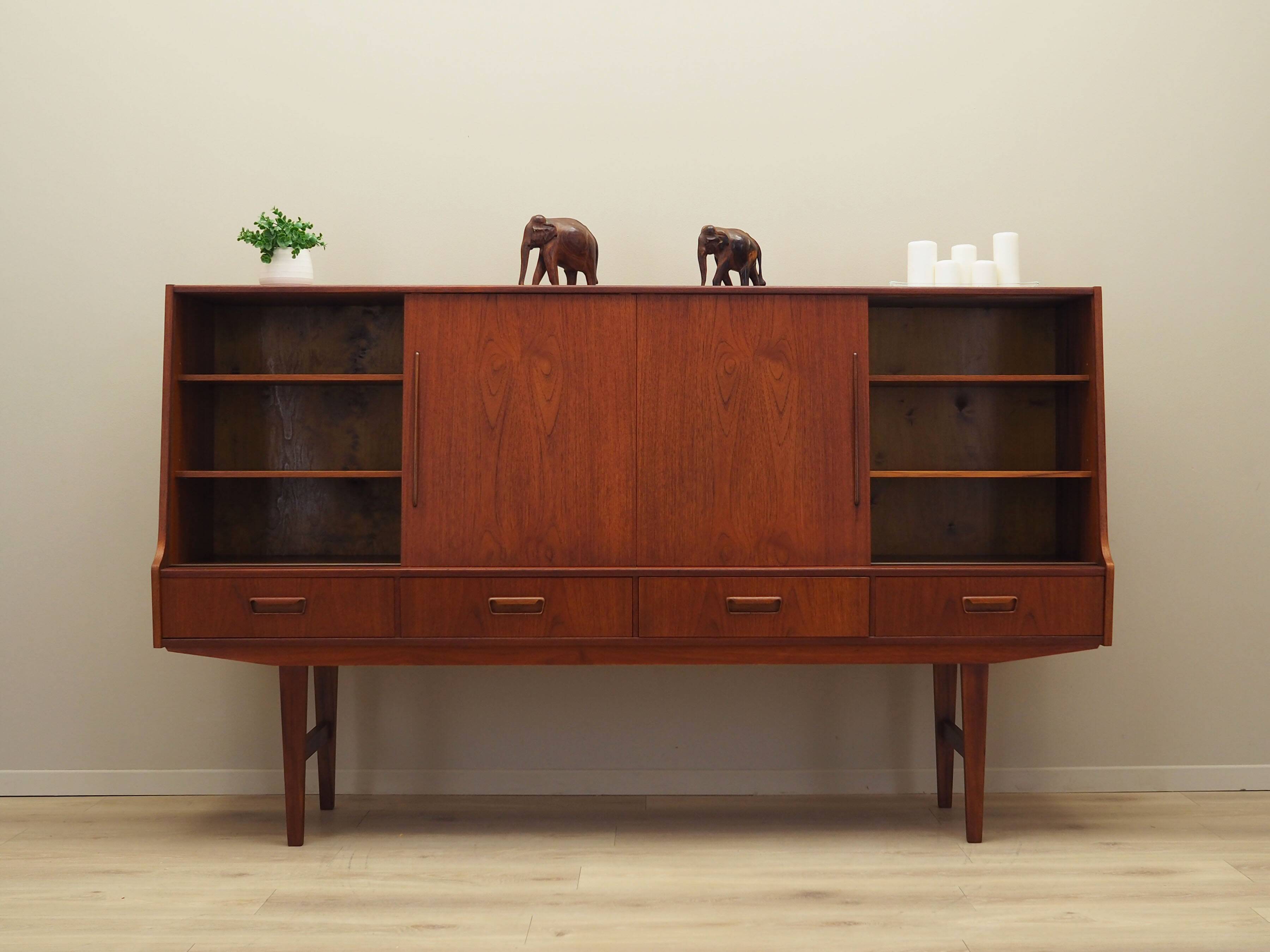 Teak highboard, Danish design, 1960s, production: Denmark