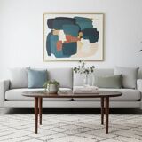 Oval Coffee Table in Rosewood attributed to Aksel Kjersgaard, Odense Møbelfabrik, 1960s