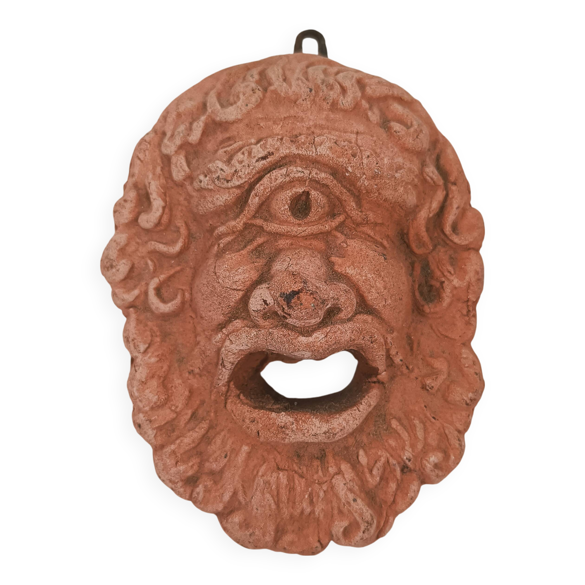 Terracotta mask Cyclops Greek mythology Z033