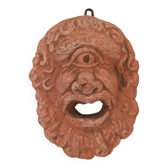 Masque en terre cuite cyclope mythologie grecque Z033