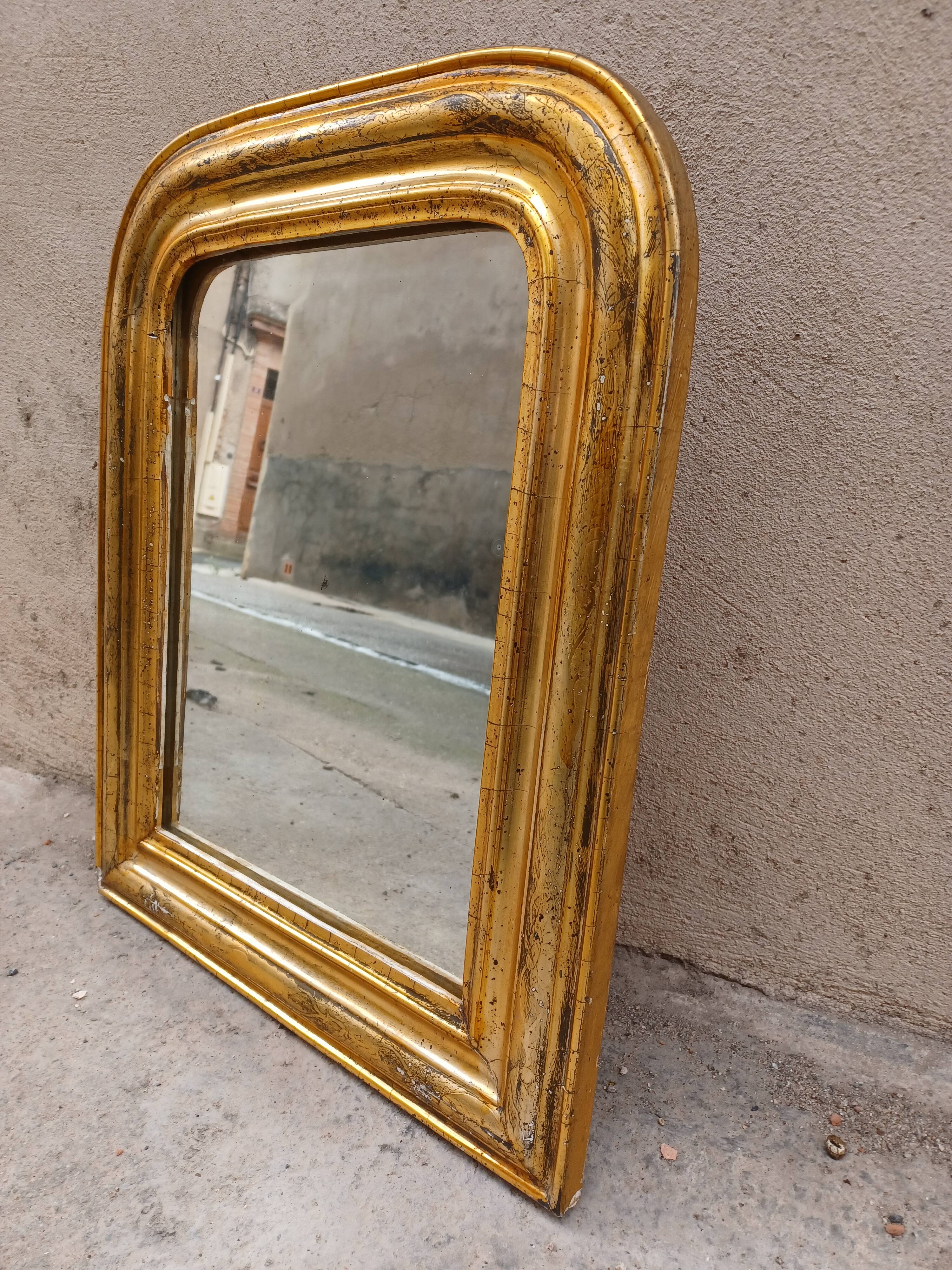 Louis philippe mirror, gilded wood