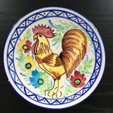 Plat décor coq