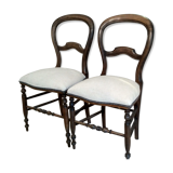 2 chaises anciennes retapissées