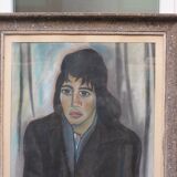 Pastel portrait Young man signed jules Tristani