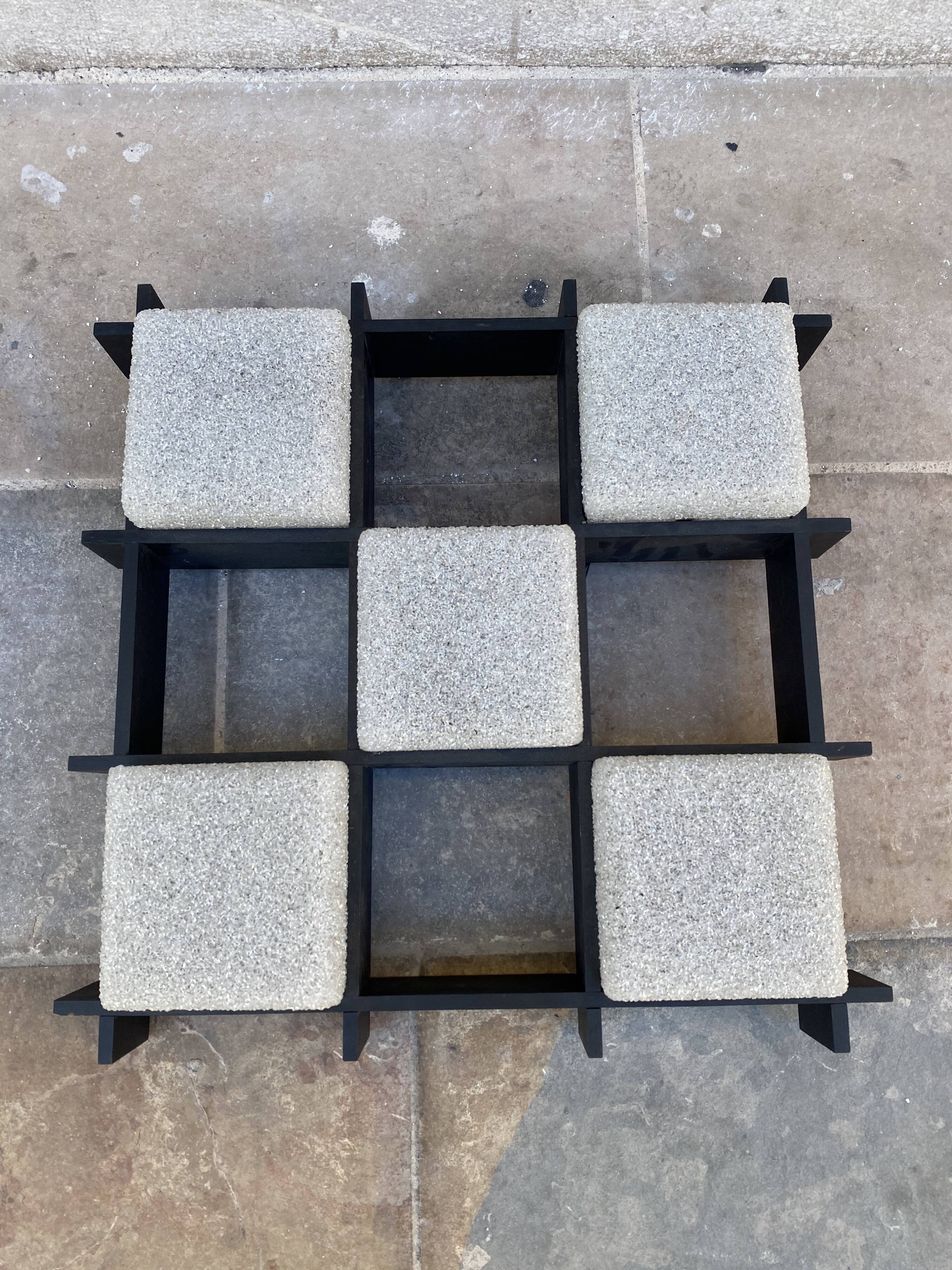 Scandinavian Wall/Ceiling Lamp Blackened Wood And Perpex 1960