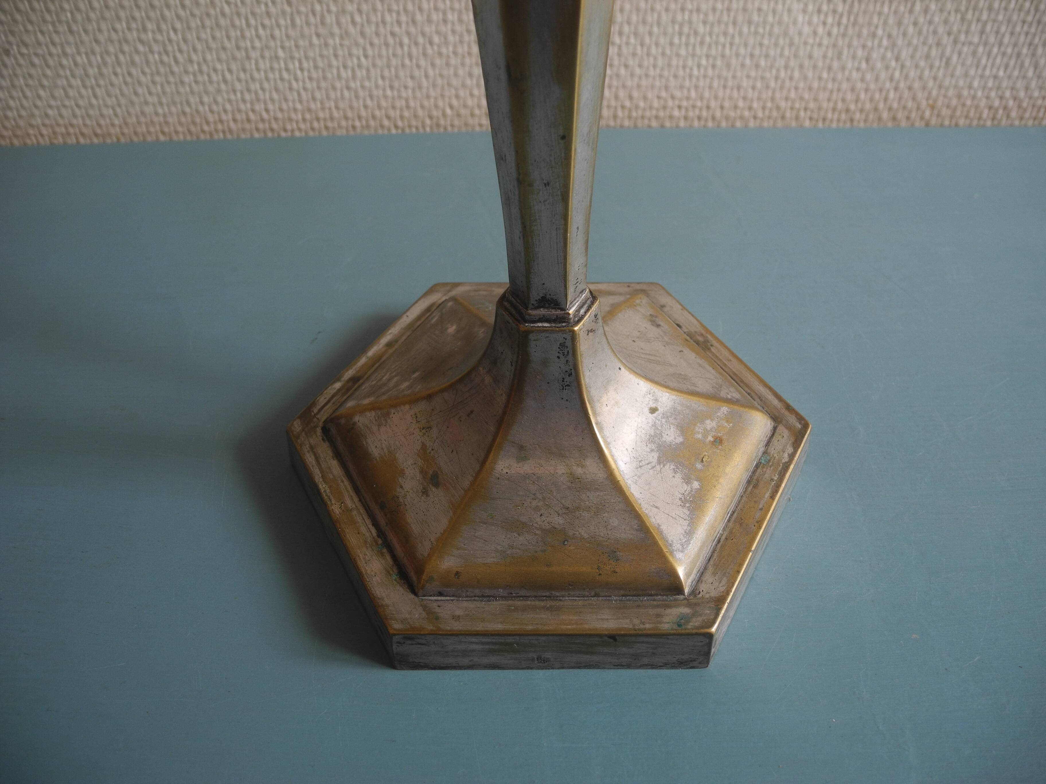 vintage centre table cup silver-plated art deco French silver metal cup