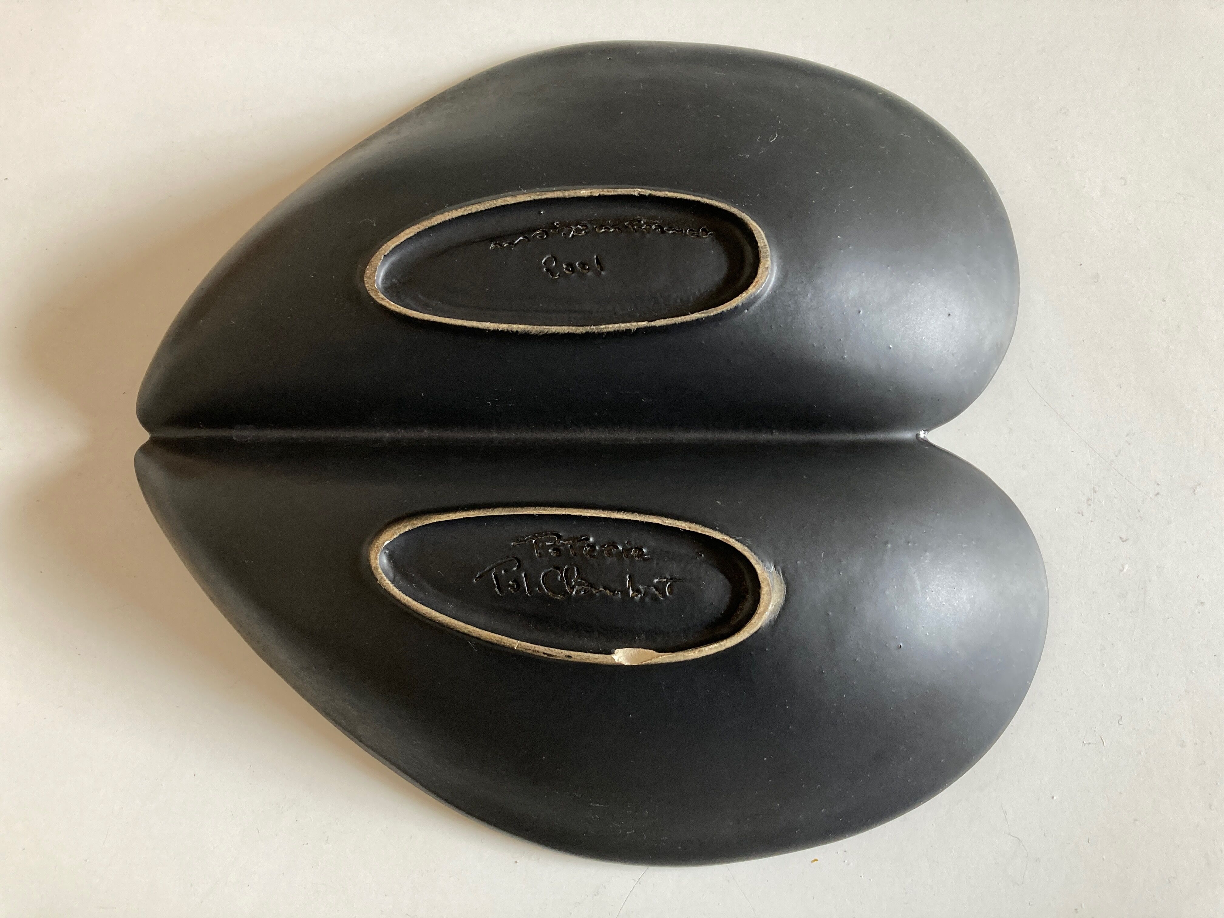 Ceramic shell cut by Pol Chambost 1960 signed