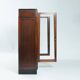 Cabinet Art Déco en noyer et érable œil de perdrix de l'école d'Amsterdam avec portes en verre, années 1930