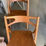 Chaises CH29 Sawbuck par Hans Wegner pour Carl Hansen & Son. Lot de 4