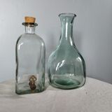 Duo of bottles/carafes, vintage