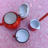 Lot 3 items enamelled tole