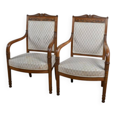 Paire de fauteuils, époque Empire – début XIXe