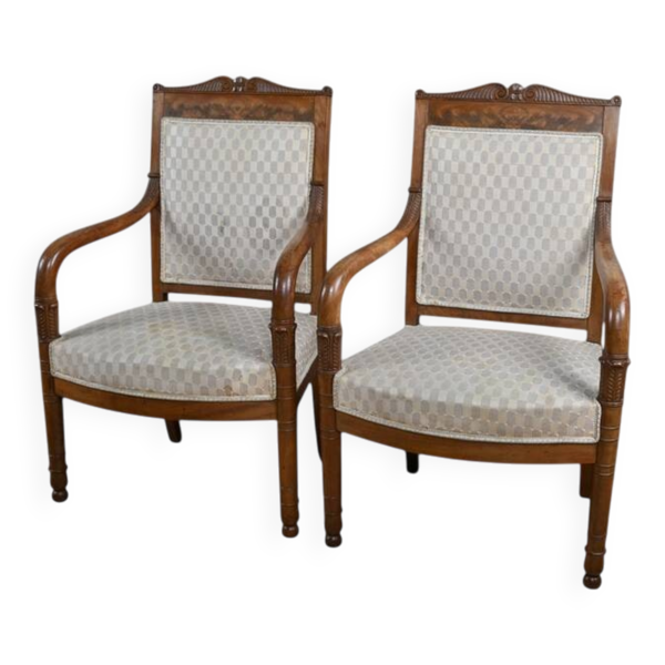 Paire de fauteuils, époque Empire – début XIXe